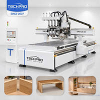 Machine de découpe et de sculpture CNC multi-broches pour la fabrication de meubles sur mesure, 3 axes avec tête de lame de scie