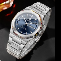 Montre à quartz pour homme, bracelet en acier inoxydable, étanche, lumineuse, avec calendrier, montre-bracelet pour affaires et loisirs, support OEM ODM B860