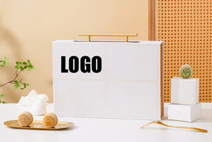 กล่องเบเกอรี่ทรงสี่เหลี่ยมลายคลื่นทันสมัยสำหรับของขวัญองค์กรระดับไฮเอนด์  ทำจากกระดาษคราฟท์เคลือบลูกฟูก  ตกแต่งด้วยสีสัน - Product Image 6