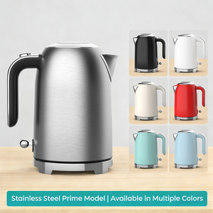 Bollitore Elettrico da 1,7L con Coperchio Automatico a Scomparsa, Facile da Pulire, Elettrodomestico da Cucina, Ebollizione Rapida, Acciaio Inossidabile 304, Senza Fili, per Caffè e Tè - Product Image 6