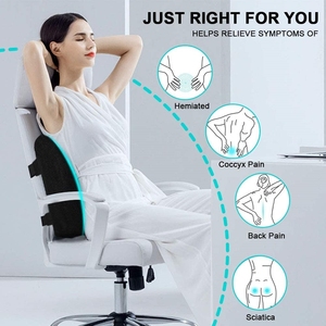 Almohada de Soporte <span class=keywords><strong>Lumbar</strong></span> de Espuma Viscoelástica Avanzada WJ-147, Respaldo de Terciopelo para Silla de Oficina, Asiento de Coche, Enfermería, Camping, Extraíble - Product Image 6