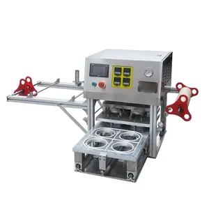 Thực phẩm khay niêm phong máy tự động khay niêm phong giá máy tự động khay niêm phong thực phẩm packingmachine ly nhựa