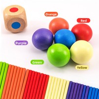Jeu de bâtonnets pour enfants, jeu éducatif pour bébés, dés Montessori, jouet mathématique en bois pour les enfants de 4 à 6 ans, exclusivement