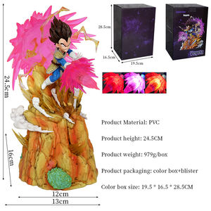Anime DBZ Son Goku figura de PVC 13,5-24,5 cm Vegeta Heaven Earth Duel figuras 2 colección luminiscente modelo juguete de dibujos animados para - Product Image 3