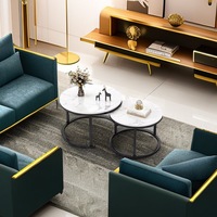 Table basse de salon haut de gamme, table centrale multifonctionnelle avec plateau lisse, décoration moderne pour la maison