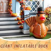 Nouvelle décoration gonflable de Thanksgiving en PVC Canard gonflable géant et queue de dinde pour l'extérieur