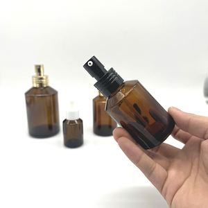 遮光性のある15ml 30ml 60ml 100ml 200mlの琥珀色の美容液ガラス瓶、エッセンスクリーム化粧品包装用のカスタムシルクスクリーンロゴ入り - Product Image 3