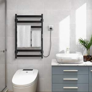 Calentador de toallas de 8 barras con temporizador y control de temperatura, de acero inoxidable para baño - Product Image 2