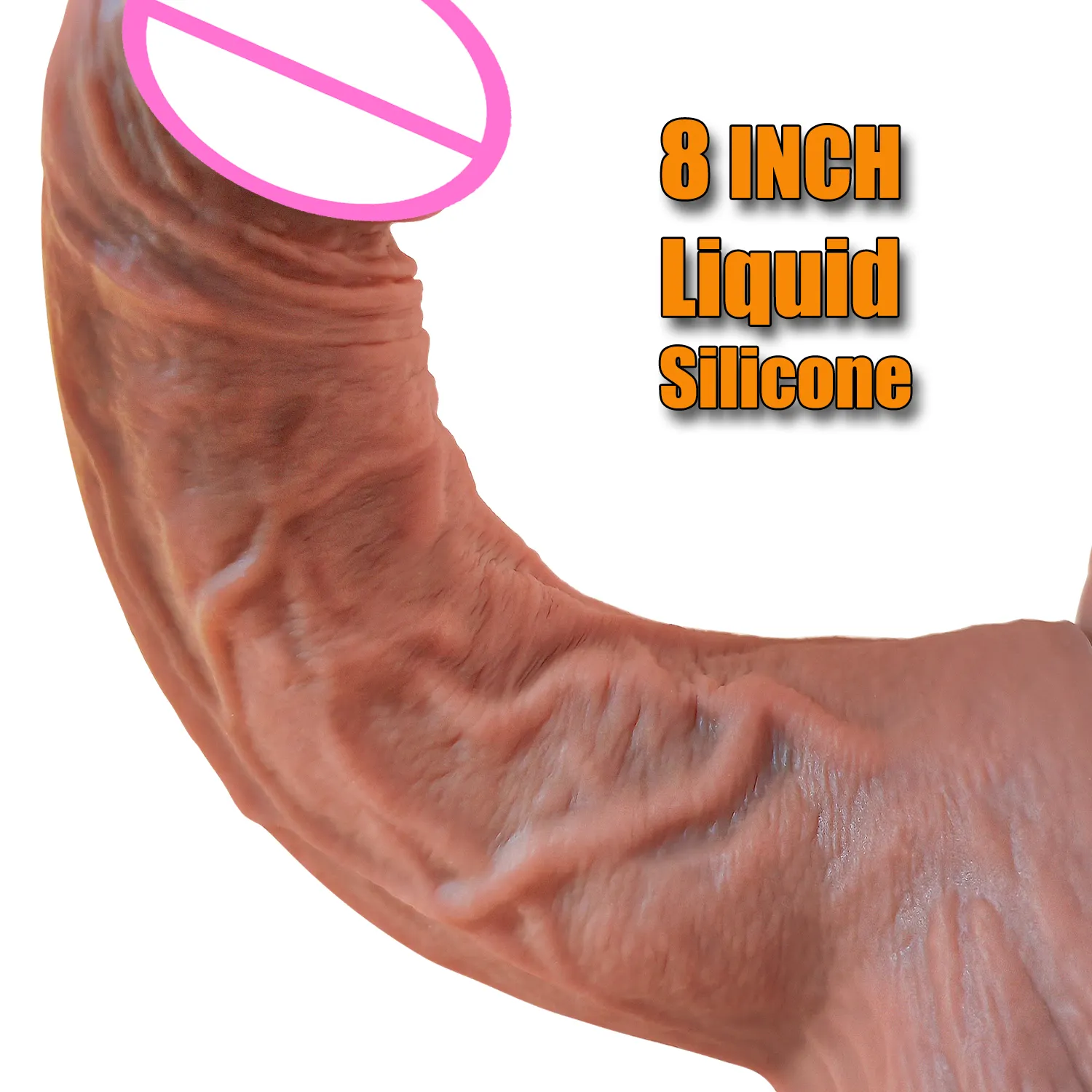 Brinquedo do sexo para mulheres 8 polegadas realista Silicone Dildo Body-Safe Material forte ventosa Ultra macio Vibrador Anal realista para homens