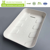 Support de téléphone portable en pulpe blanche pressée à froid, écologique, avec doublure intérieure en pulpe biodégradable
