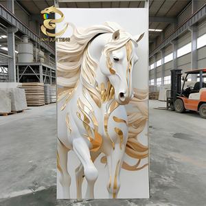 Panneau mural et plaque composite SPC flexible artificiel personnalisable 1,22*2,44m, alternative au marbre / <span class=keywords><strong>Feuille</strong></span> de marbre UV en plastique PVC - Product Image 5