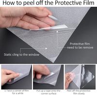 Film adhésif statique givré Haton, film décoratif pour fenêtre bloquant les UV, autocollant amovible pour vitres, pour usage domestique et professionnel