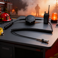 Câble radio bidirectionnel RAYTALK Intercom PTT53 avec connecteur filaire NATO-US NX2 vers U329 noir