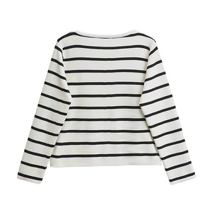 Women Striped Knit <b>Cardigan</b> Loose Fit Single Breasted Anti Pilling <b>Spring</b> 2024 - Product Image 2