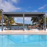 Pérgolas de Lujo para Zonas de Comedor al Aire Libre con Techos Retráctiles de Lamas de Aluminio Impermeables