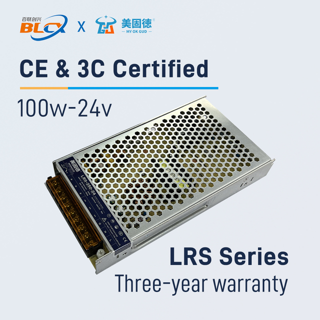 Myokgud 100W 24V 4.5A LED Power Supply CE 3C Certified AC-DC SMPS 3-Year Warranty Aluminum Case Indoor Lighting 80%-89% Driver