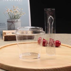 Contenedores desechables transparentes para helado y Mousse con tapas para decoración de postres de boda, vasos de plástico para postres - Product Image 5