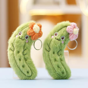 Llavero de Peluche con Forma de Pepino de Dibujos Animados, Creativo y Personalizado al por Mayor, Juguete de Peluche Súper Suave de Algodón PP con Forro de Malla, Promoción - Product Image 2