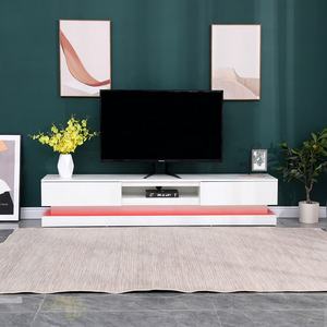 Caja de madera larga moderna para exhibición de TV, soporte para armario, mesa de TV con luz LED - Product Image 2