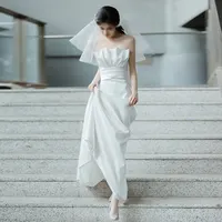 Новое поступление, элегантные женские платья макси, стильное сексуальное облегающее атласное свадебное платье, свадебные платья