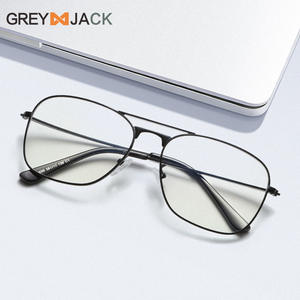 Gafas de mujer con montura completa de acero inoxidable Greyjack Rectangle G039OP Anti Blue Light - Product Image 1