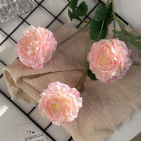 Nouvelle Fleur Artificielle en Gros, Pivoine Blanche à 3 Têtes pour Décoration Maison et Mariage