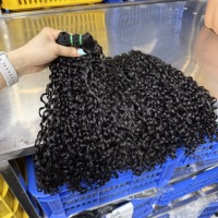 Extensions de cheveux humains vierges vietnamiens non traités, double trame, bouclés style Pixie, 100 % cheveux naturels, fournisseur de cheveux bruts