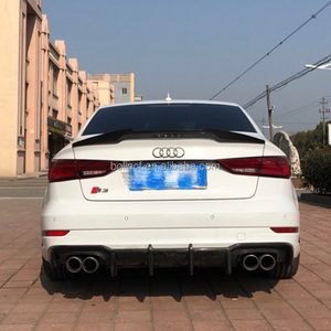 <span class=keywords><strong>K</strong></span> Style fibre de carbone voiture pare-chocs arrière lèvre Bodykit diffuseur becquet pour Audi A3 SLINE/S3 2017-2020 berline Version - Product Image 5