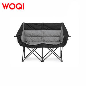 Silla de Playa Plegable Portátil Woqi, Color Gris Ceniza, Estructura de Acero, Relleno de Espuma, Sofá de Jardín para Exteriores con Bolsillos Laterales - Product Image 2