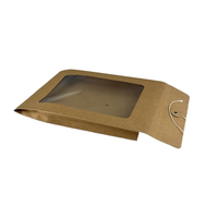 Enveloppe en papier kraft brun personnalisé biodégradable classeur avec fenêtre transparente pour projets d'artisanat et pochettes