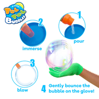 Ensemble de jouets à bulles élastiques rebondissantes pour enfants, best-seller, avec gants pour les fêtes en plein air, jeu de bulles de savon magiques