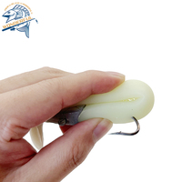 Leurre de pêche au bar en silicone fait main, lumineux, souple, avec tête plombée, appât artificiel pour jigging, pour bar, perche, truite, en caoutchouc
