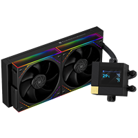 Refroidisseur liquide pour processeur AIO Thermalright Core Matrix 240 Vision ARGB noir avec écran IPS 240 mm et ventilateur PWM pour PC de bureau de jeu