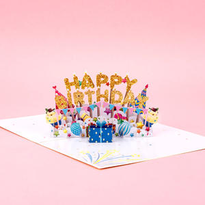 Tarjeta de Felicitación Musical con Luz LED, Tarjeta de Cumpleaños 3D Pop-up, Tarjetas de Felicitación de Feliz Cumpleaños con Sobres - Product Image 2