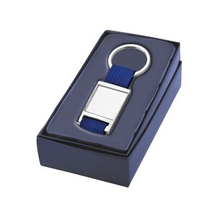Blue Fabric Key <b>Chain</b> with Cartoon Style UV Printed Custom Logo Made of Alloy Metal <b>Glass</b> and Zinc 25x25 Hollow - Product Image 2