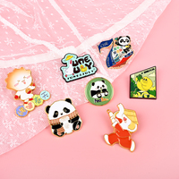 Épingles personnalisées mignonnes Badges Pvc Épinglette Rotatif Animal Pas Cher En Gros Dessin Animé Badge