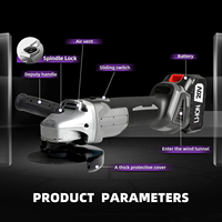 Professionnel/bricolage/industriel haute qualité sans fil sans brosse 20V Li-ion batterie meuleuse d'angle 750W meulage interrupteur à glissière ue