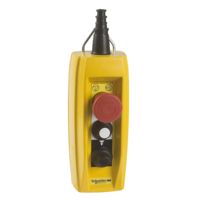 Boîtier de commande électrique à bouton-poussoir à action rapide XACB3291, 3 contacts normalement fermés, bouton rouge, polyester renforcé de fibre de verre