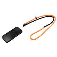Sangle de téléphone tressée en polyester personnalisée en gros, réglable, bicolore, anti-chute, pour tous les smartphones