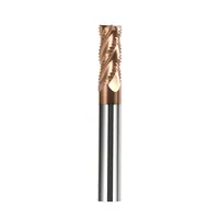 Fraise à dégrossir en carbure monobloc HRC55, 3 ou 4 dents, profil en épi de maïs, revêtement CNC, fraise personnalisée