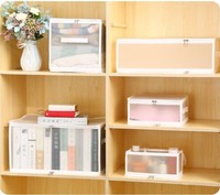 Organisateur de garde-robe de maison en gros boîte de rangement en plastique transparent épaissi cadre en acier pliable fonction de stockage de vêtements de voyage