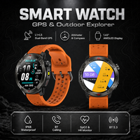 Montre connectée de fitness pour le cyclisme avec écran AMOLED 1,43 pouces, GPS, boussole, baromètre, Bluetooth 5.3, appels, batterie 410 mAh, suivi du rythme cardiaque et du sommeil, étanche IP68