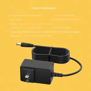 Lkl อะแดปเตอร์แปลงไฟ12V ที่ QC3.0 2A มาตรฐาน ukca สำหรับแถบไฟ LED ระบบเฝ้าระวังกลางแจ้งที่ชาร์จไฟ24W โดยผู้ผลิต - Product Image 2