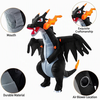 Costume de Mascotte Dragon de Feu Gonflable Nouveauté Usine – Tenue Complète Amusante pour Halloween, Cosplay, Fêtes et Événements