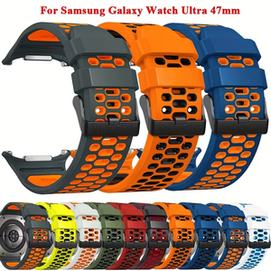 สายนาฬิกาซิลิโคนระบายอากาศได้ดี ใช้ได้กับ Samsung <span class=keywords><strong>Galaxy</strong></span> Ultra 47 มม. สวมใส่ได้ และสายรัดข้อมือแบบเปลี่ยนได้ - Product Image 2
