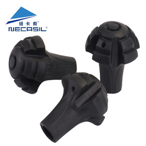 Cubierta para bastón de trekking Newcastle Necasil L4 negra de elastómero TPR, accesorios para senderismo - Product Image 5