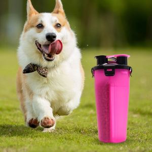 Portable Plastic Drinkware <b>Dog</b> Water Bottle With Foldable Bowl for Travel - Product Image 1