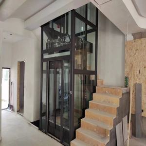 Безредукторный пассажирский лифт для дома на 8 человек, 3 этажа, для внутреннего использования, с бетонным шахтным каркасом, тяговый, для частного использования - Product Image 4