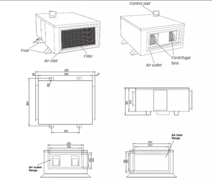 Nuevo y Potente <span class=keywords><strong>Deshumidificador</strong></span> Comercial Eléctrico de Techo de 250L/Día con Gran Flujo de <span class=keywords><strong>Aire</strong></span> para Plantas de Manufactura y Talleres - Product Image 4