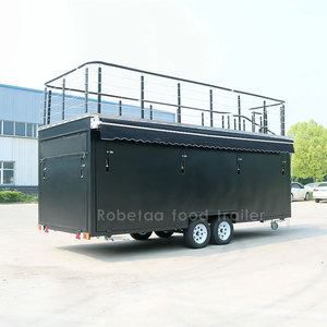 Robetaa รถลากขายอาหารพร้อมอุปกรณ์ในครัวเต็มรูปแบบรถขายอาหารรถเข็นขายอาหารบาร์บีคิว - Product Image 5